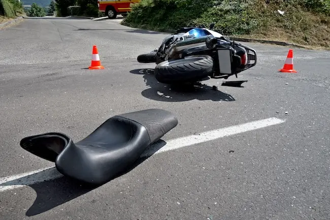 Crashed Motorcycle
