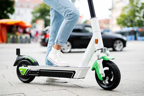 Person on an e-scooter